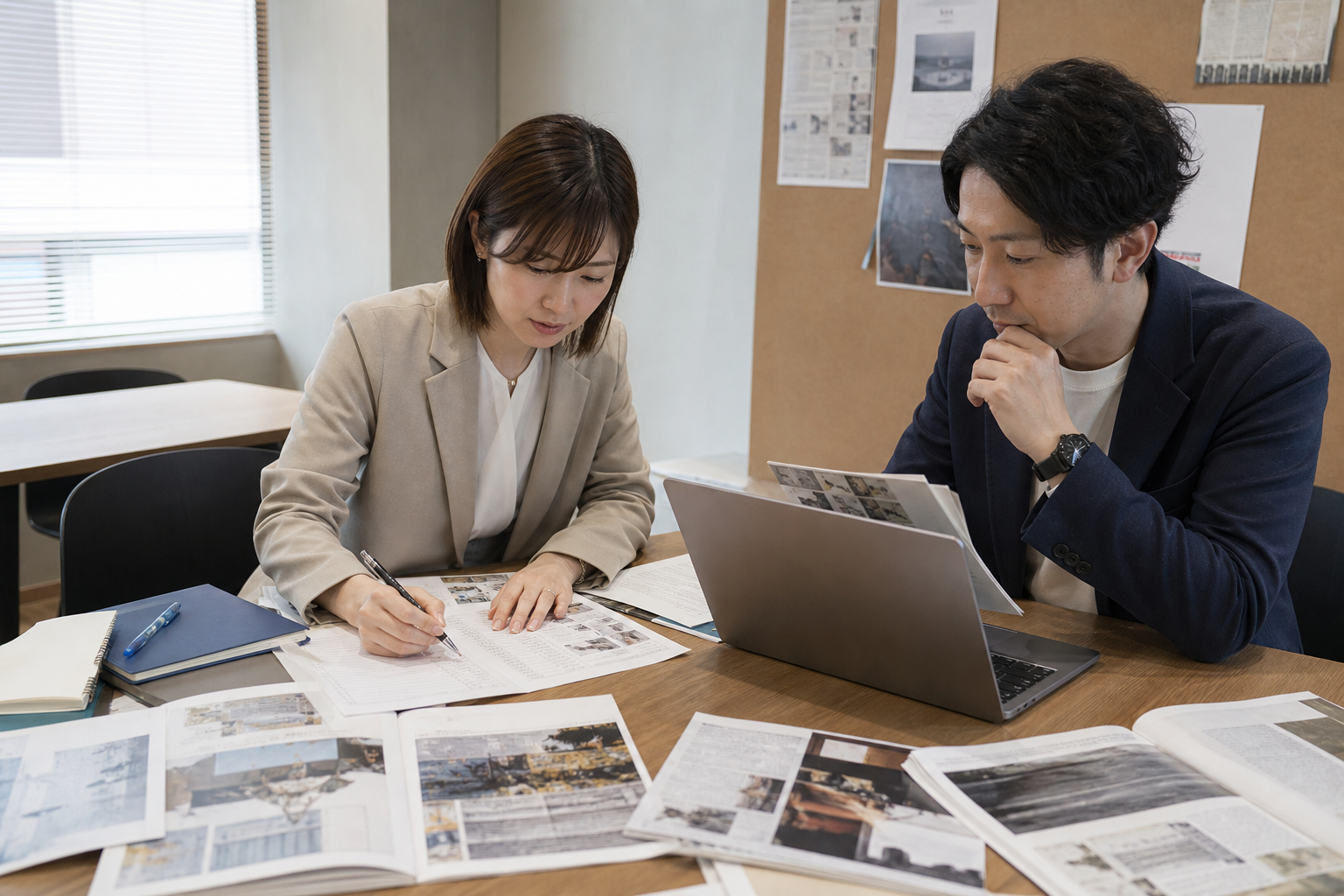 日本人PR担当者がメディア候補へのアプローチと掲載状況を管理する画面